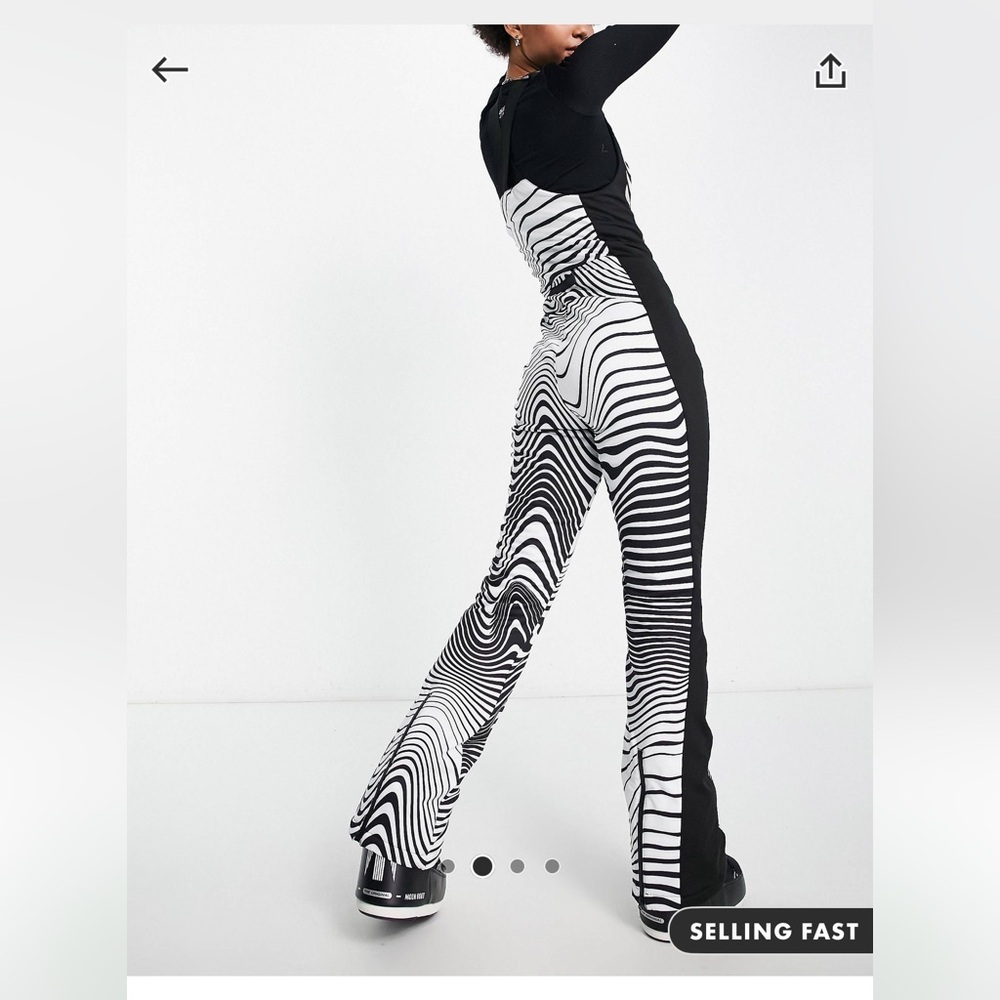 Asos 4505 Tall Ski Salopette in Mono Print